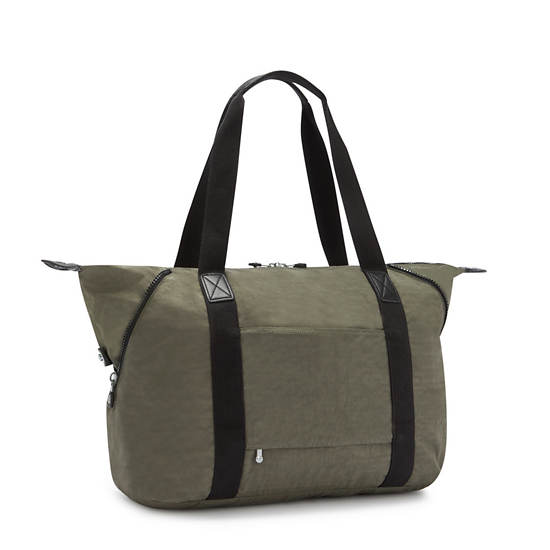 Kipling Art Medium Tote Bags Green Moss | CA 1458CT